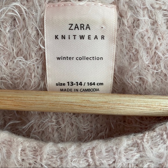 ZARA Blush Pink Soft Fuzzy Oversized Sweater - Picture 4 of 5